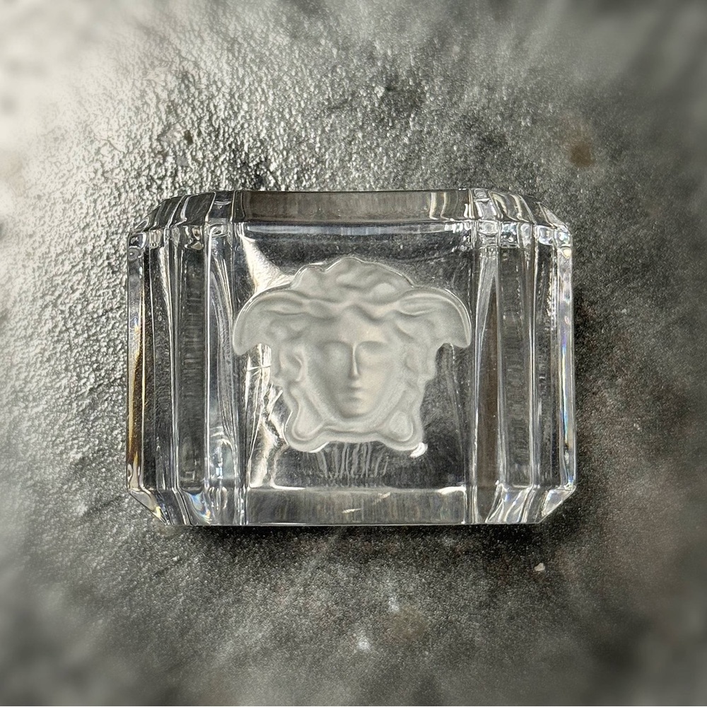 Gianni VERSACE ROSENTHlAL Lumiere Mudusa Crystal Napkin Ring Home